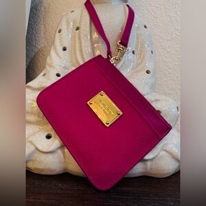 Michael Kors hot pink wristlet / coin purse